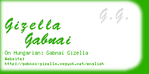 gizella gabnai business card
